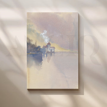 Misty Chapel Canvas Artwork – Asha Art Studio