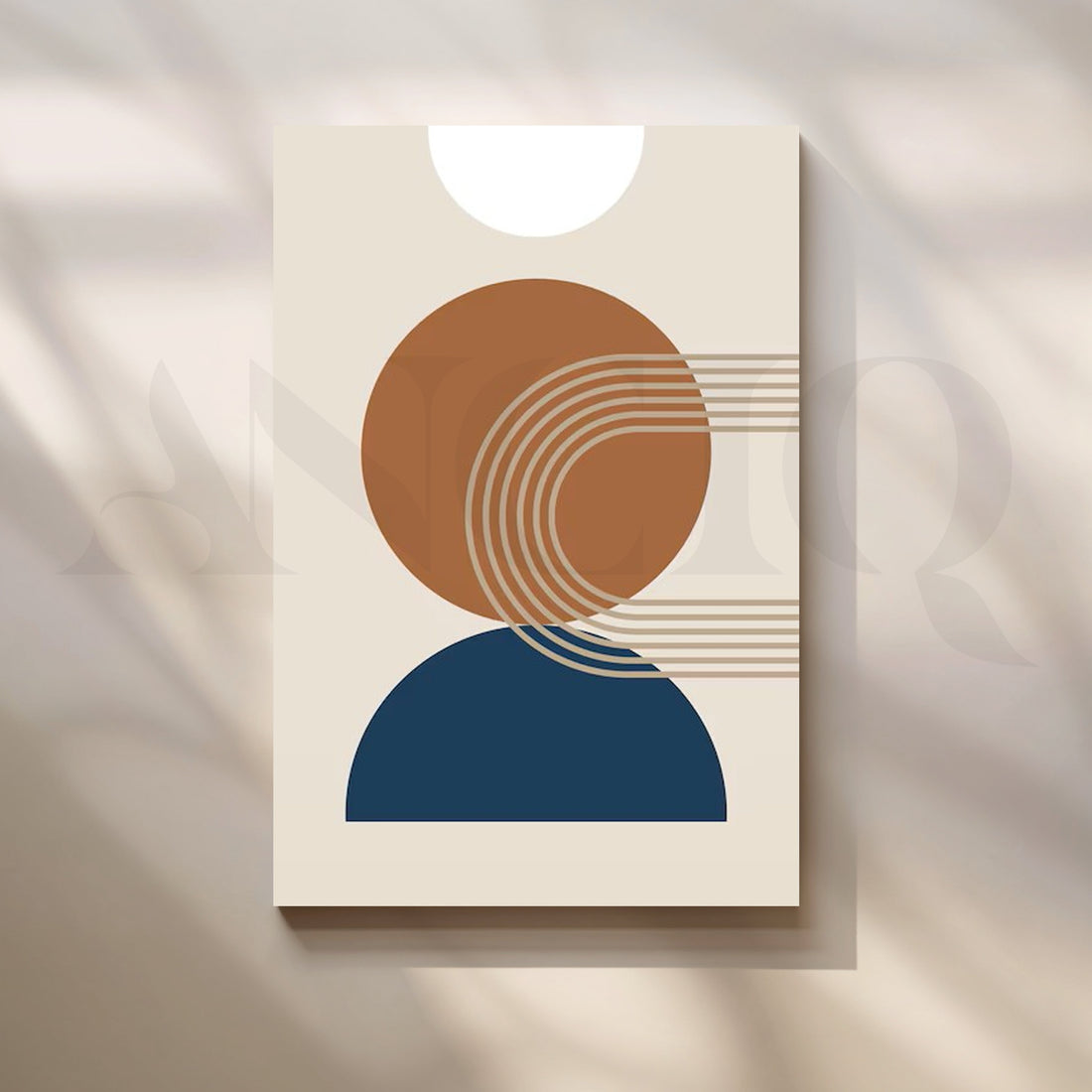 Minimal Sun and Moon Canvas Artwork – Asha Art Studio