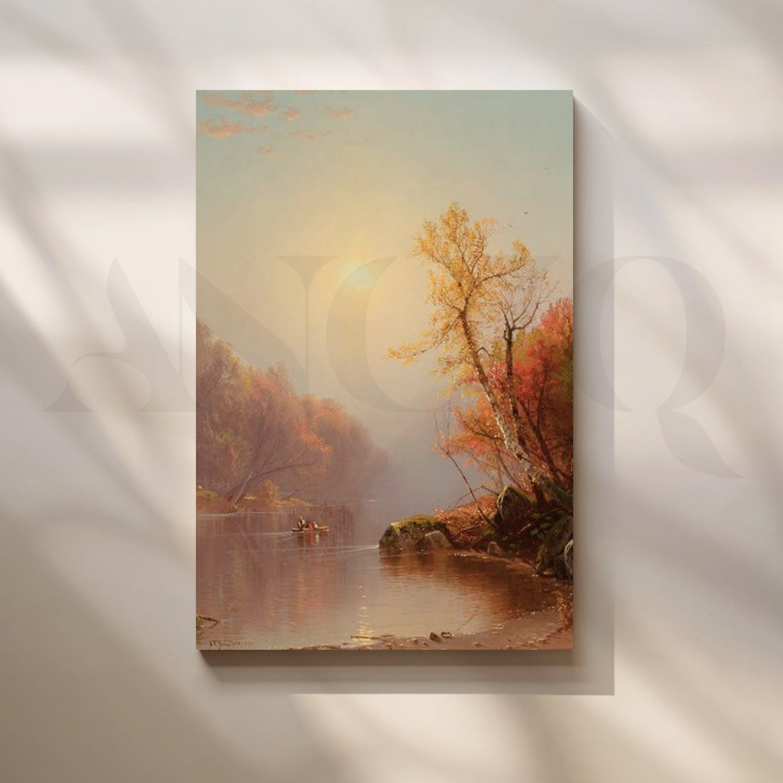 Twilight River Row Canvas Artwork – Asha Art Studio