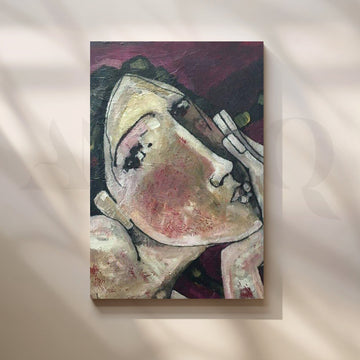 Blush Reverie Canvas Artwork – Asha Art Studio