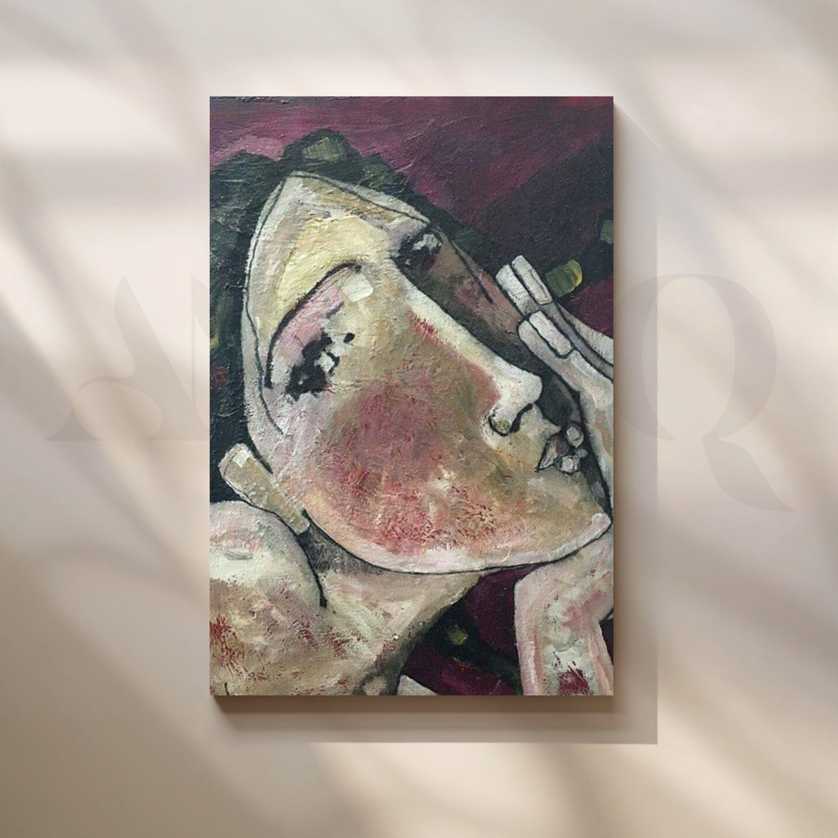 Blush Reverie Canvas Artwork – Asha Art Studio