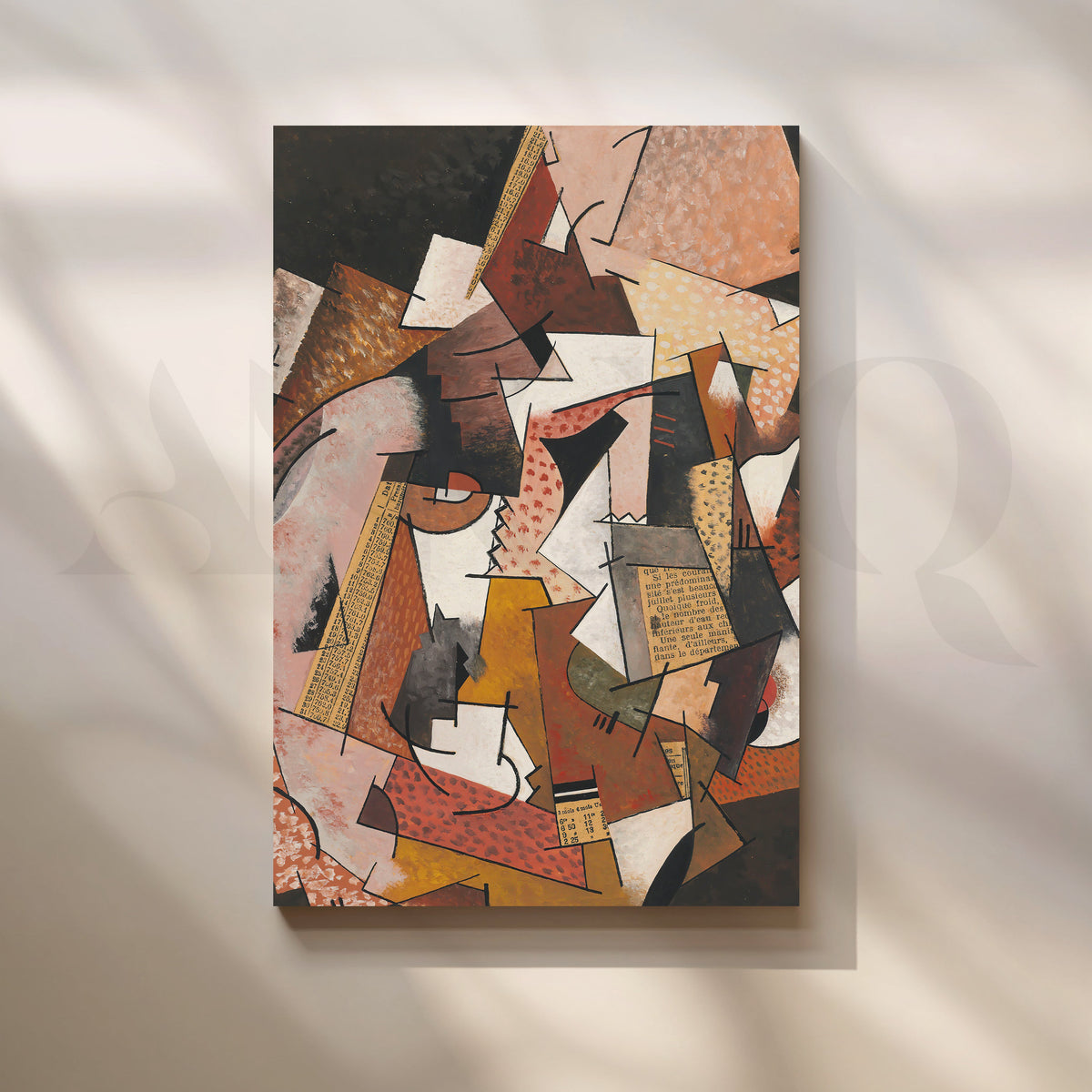 Terracotta Collage Canvas Artwork – Asha Art Studio