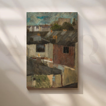 Rooftops at Dusk Canvas Artwork – Asha Art Studio