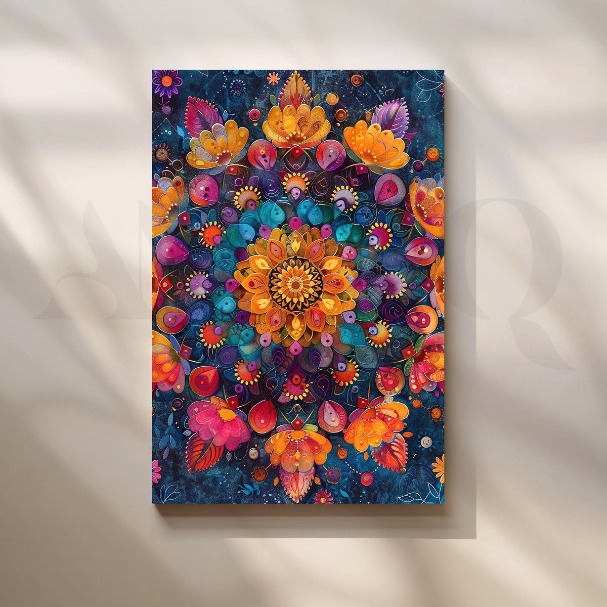 Mystic Mandala Bloom Canvas Artwork – Asha Art Studio