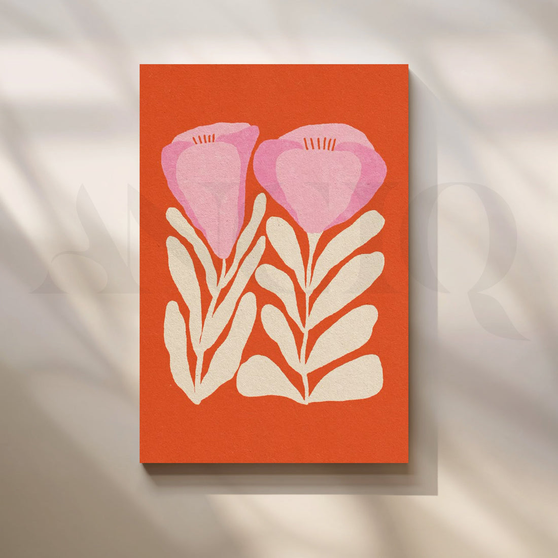 Retro Floral Duo Canvas Artwork – Asha Art Studio