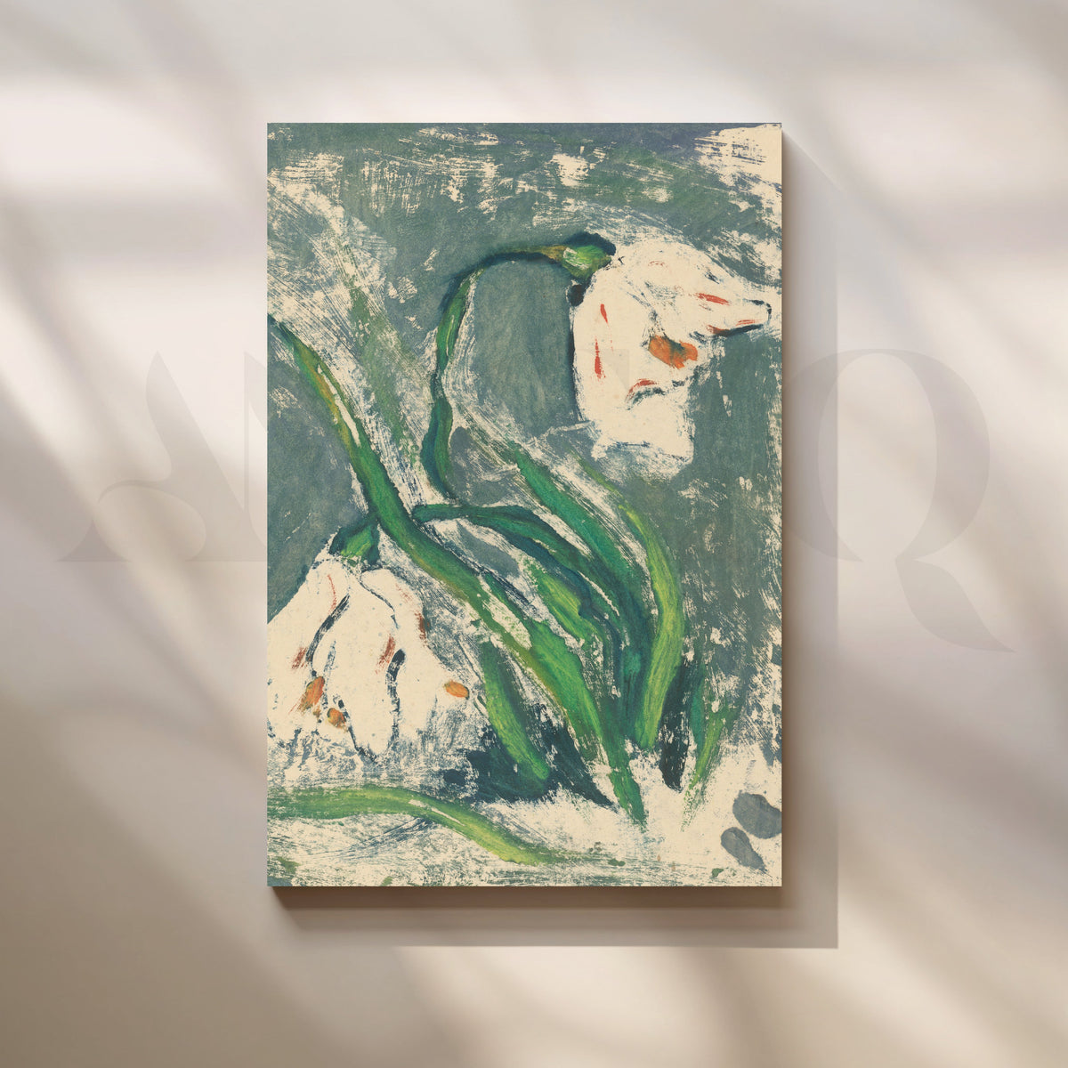 Snowdrops in the Wind Canvas Artwork – Asha Art Studio