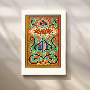Nouveau Floral Panel Canvas Artwork – Asha Art Studio