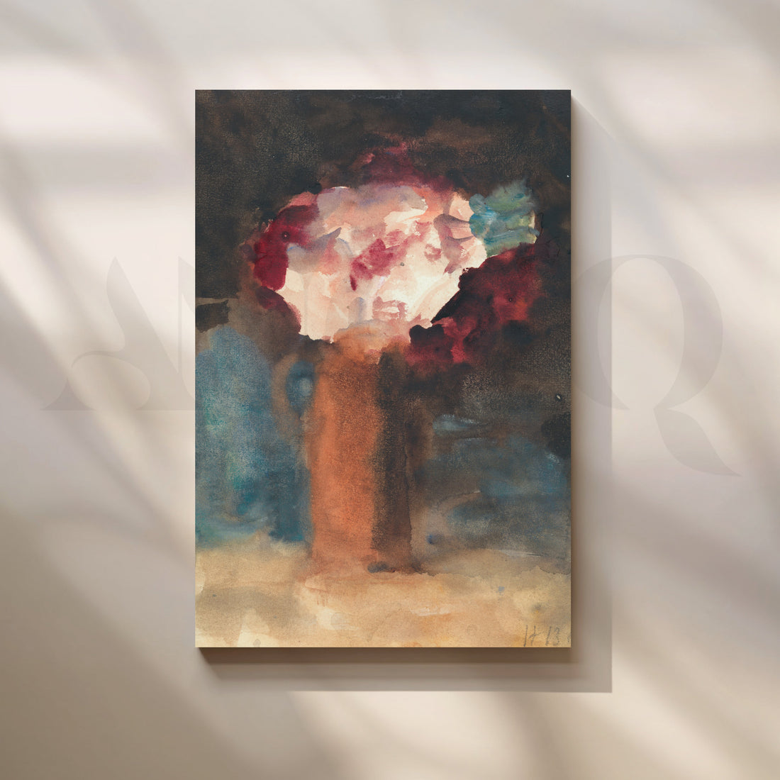 Moody Bouquet Canvas Artwork – Asha Art Studio
