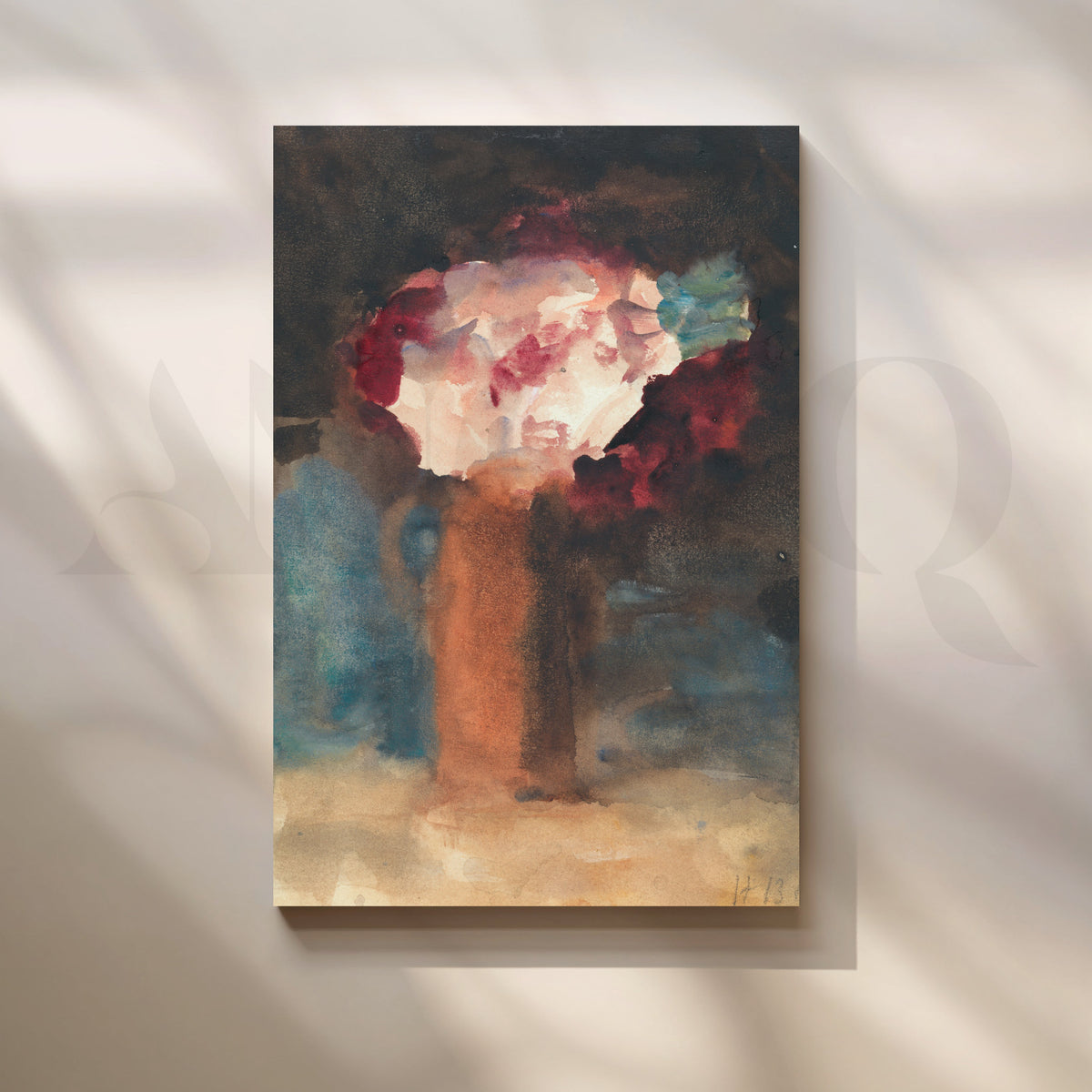 Moody Bouquet Canvas Artwork – Asha Art Studio
