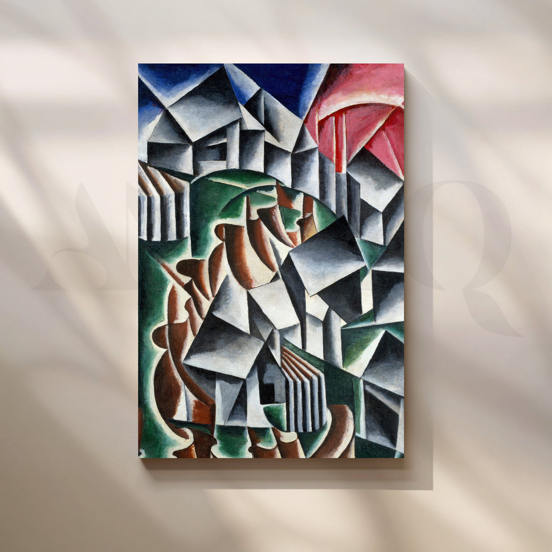 Cubist Metropolis Canvas Artwork – Asha Art Studio