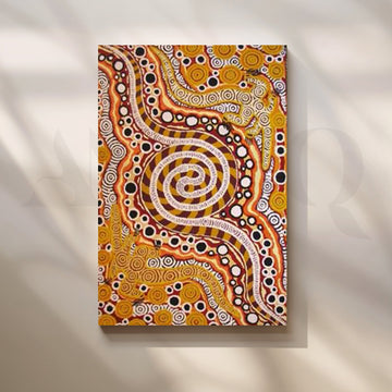 Aboriginal Spiral Pattern Canvas Artwork – Asha Art Studio