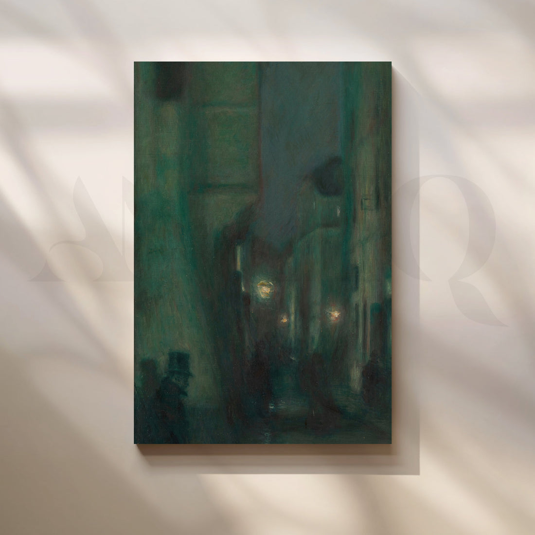 Gaslight Nocturne Canvas Artwork – Asha Art Studio