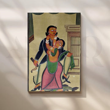 Classical Indian Couple Canvas Artwork – Asha Art Studio