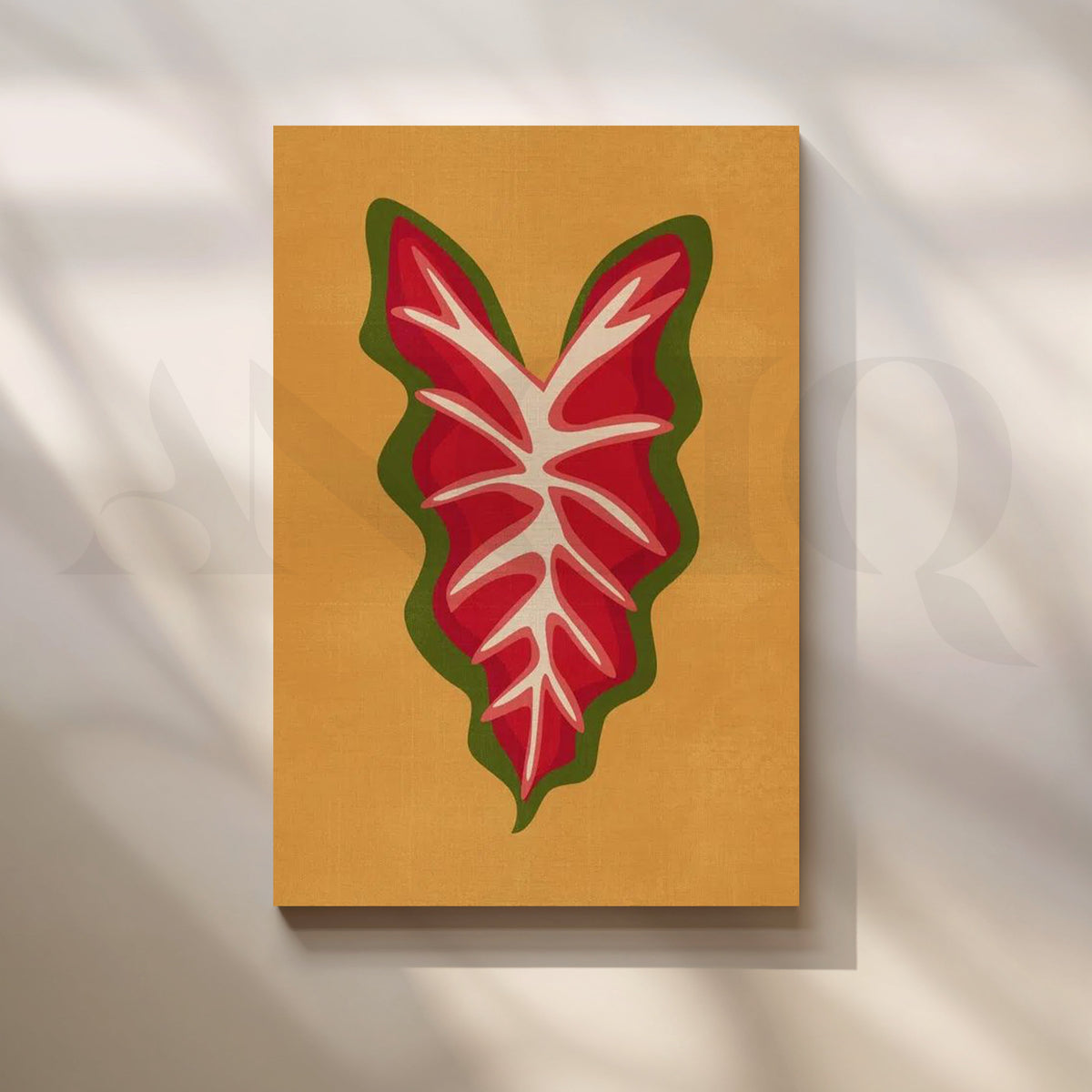Caladium Burst Canvas Artwork – Asha Art Studio