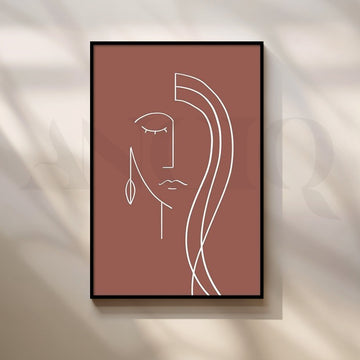 Silent Gaze Canvas Artwork – Asha Art Studio