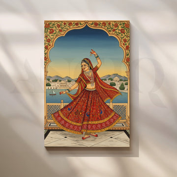 Lake Palace Dancer Canvas Artwork – Asha Art Studio