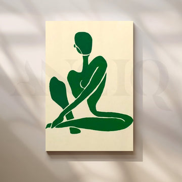 Verdant Poise Canvas Artwork – Asha Art Studio