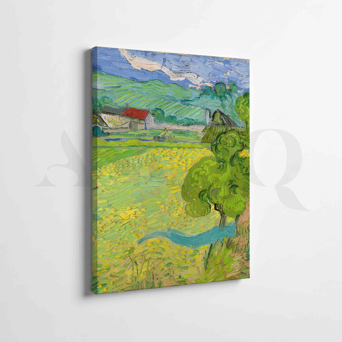 Green Countryside Landscape Gallery Wall Artwork Set of 2 – Asha Art Studio – Image 4