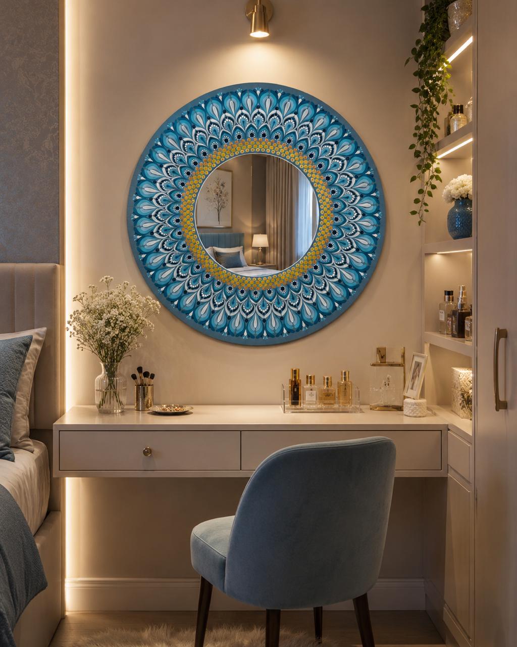 Hand-painted Mandala Mirror