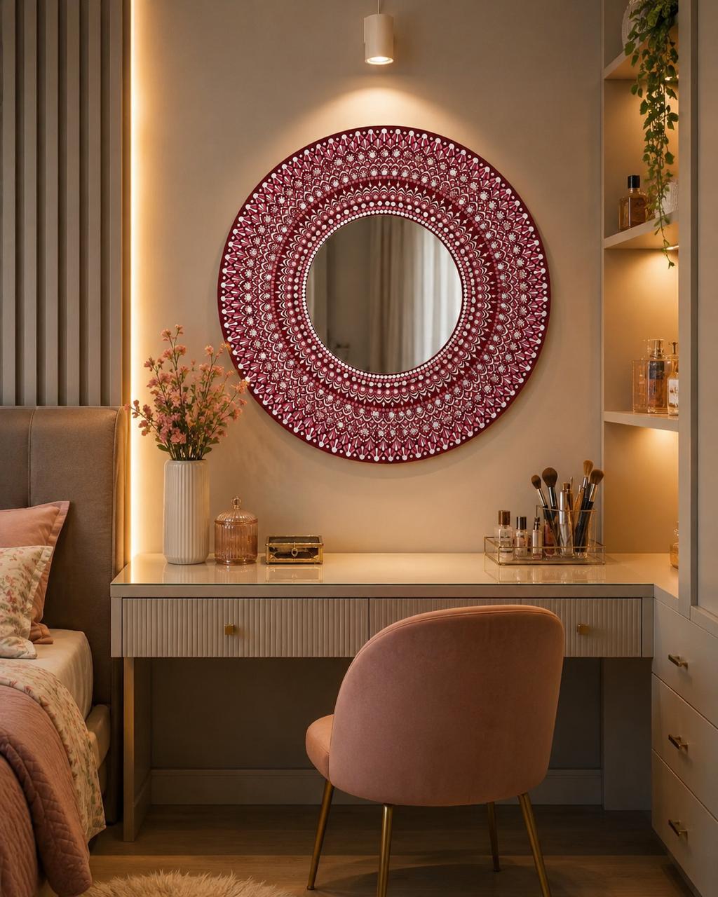 Hand-painted Mandala Mirror