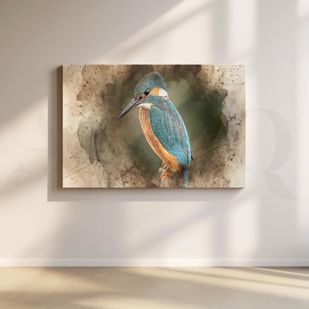 Azure Majesty Canvas Artwork – Asha Art Studio