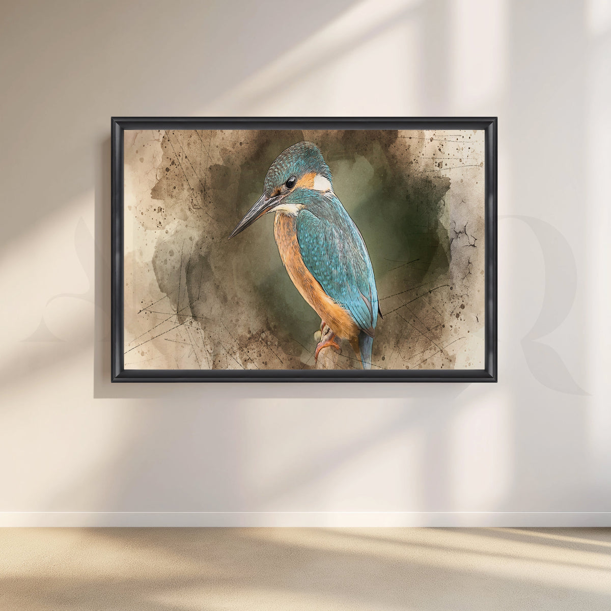 Azure Majesty Canvas Artwork – Asha Art Studio – Image 3