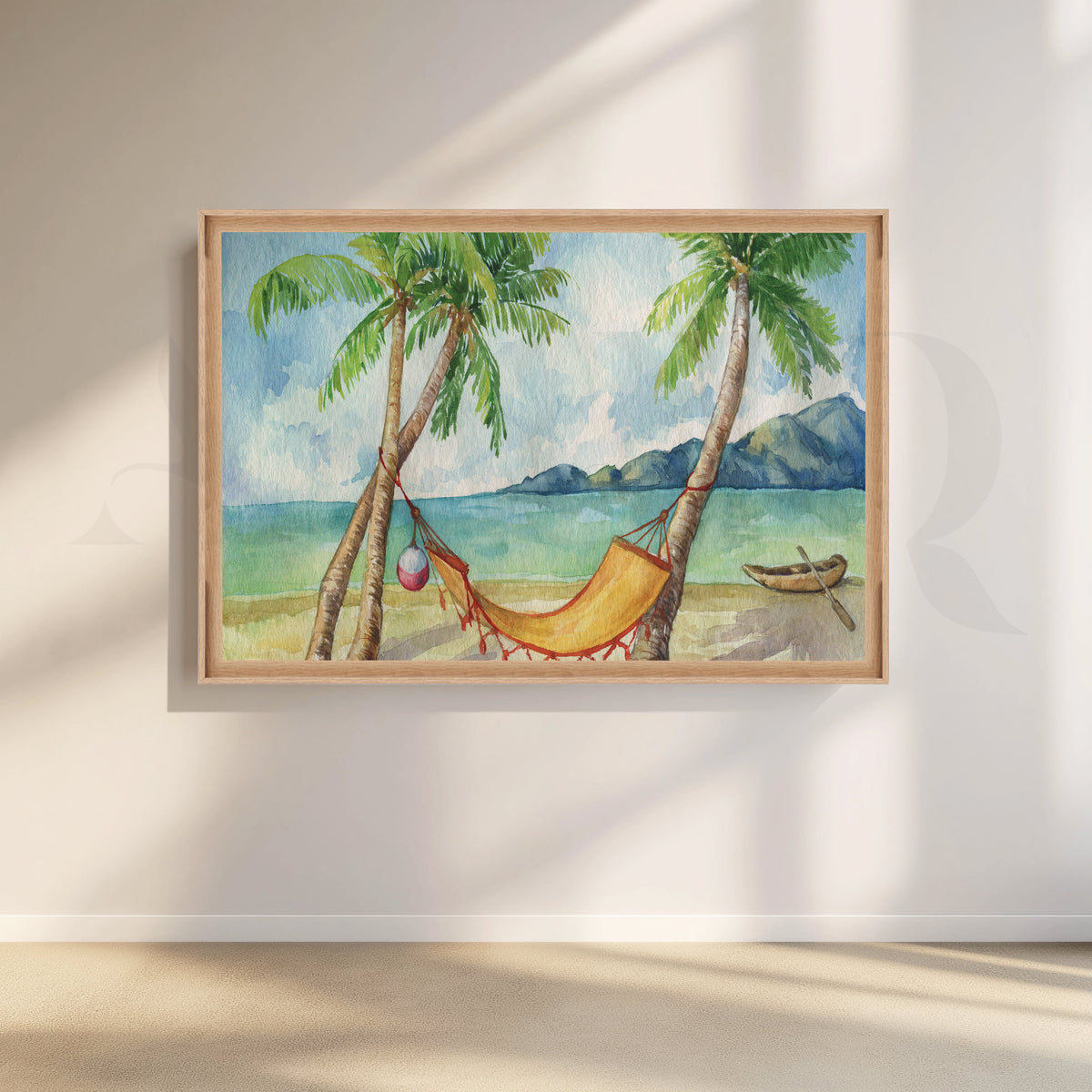 Beach Hammock Bliss Canvas Artwork – Asha Art Studio – Image 5