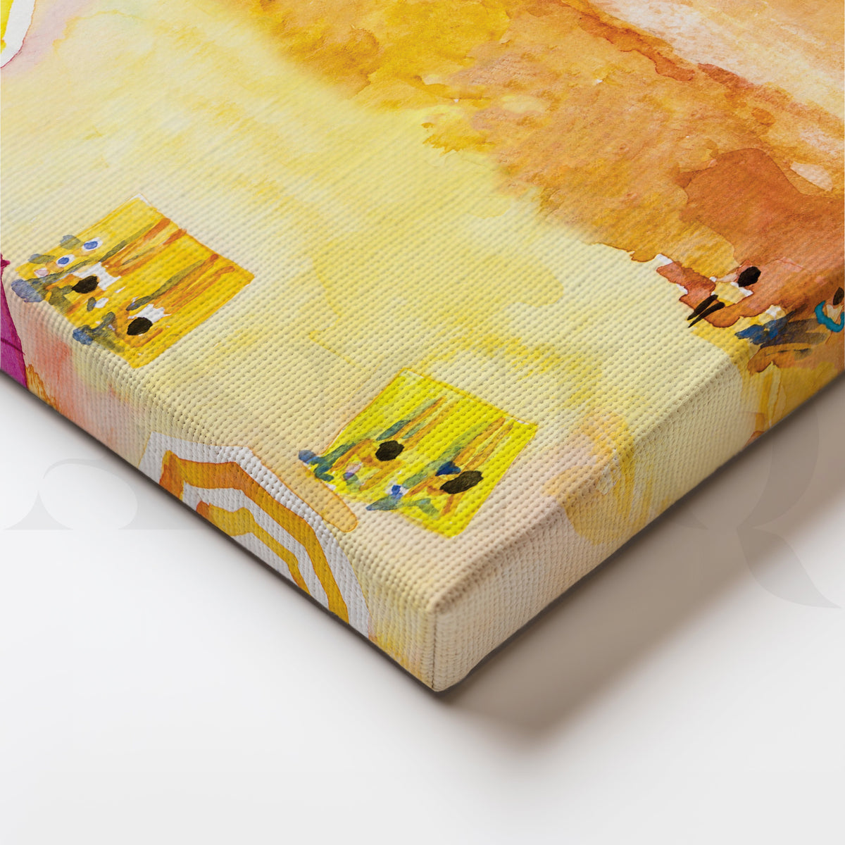 Beach Umbrella Haven Canvas Artwork – Asha Art Studio – Image 2