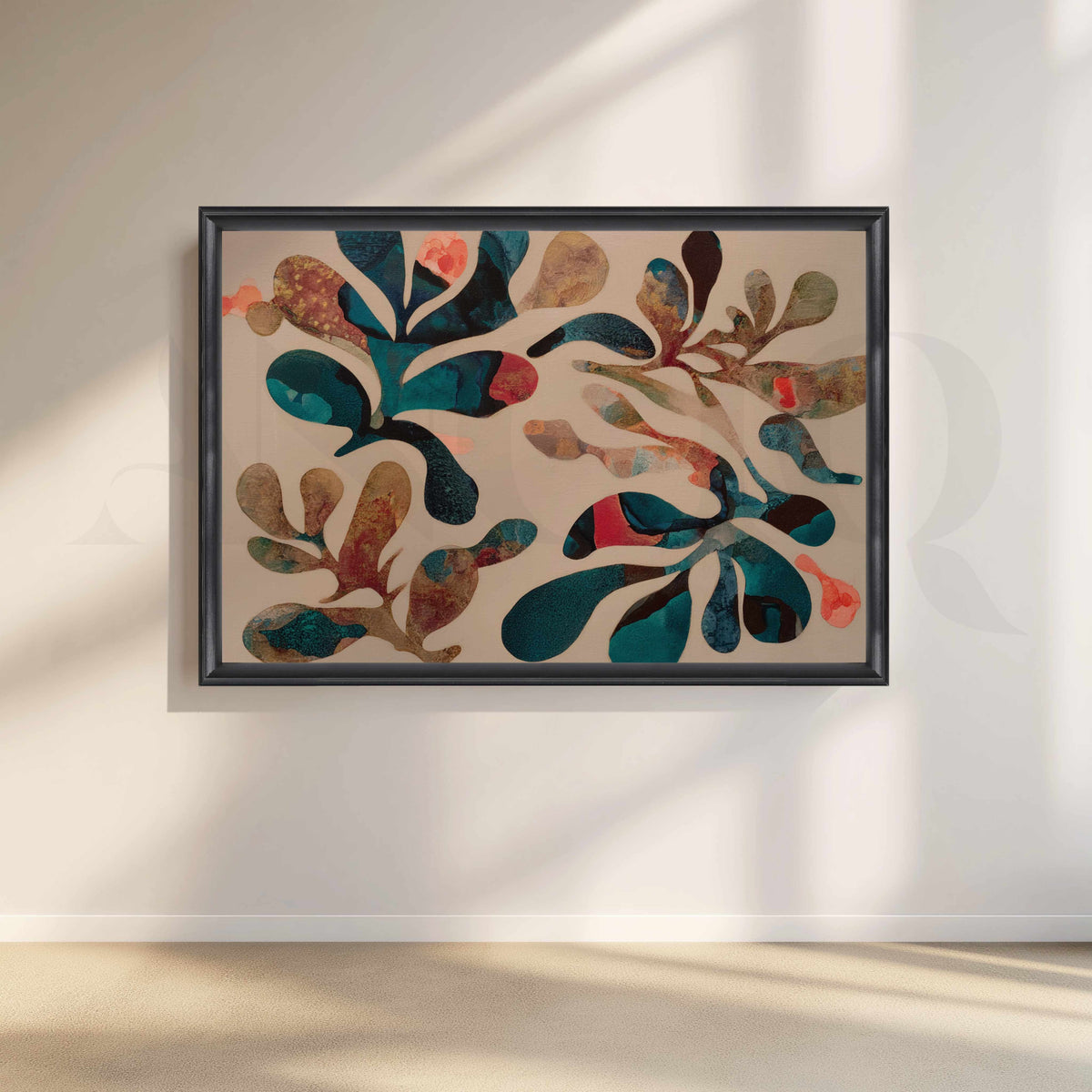 Contemporary Botanical Abstract Canvas Artwork – Asha Art Studio – Image 3