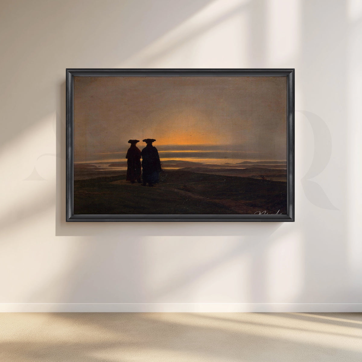 Silent Watchers at Sunset Canvas Artwork – Asha Art Studio – Image 3