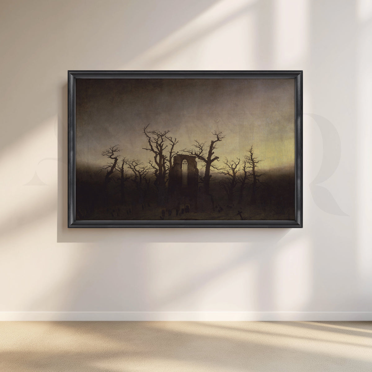 Gothic Ruin at Dusk Canvas Artwork – Asha Art Studio – Image 3