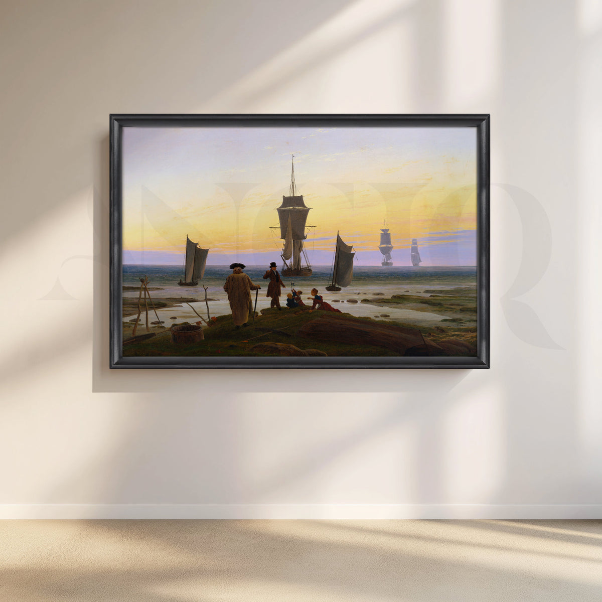 Harbor Gatherings at Sunset Artwork – Asha Art Studio – Image 3