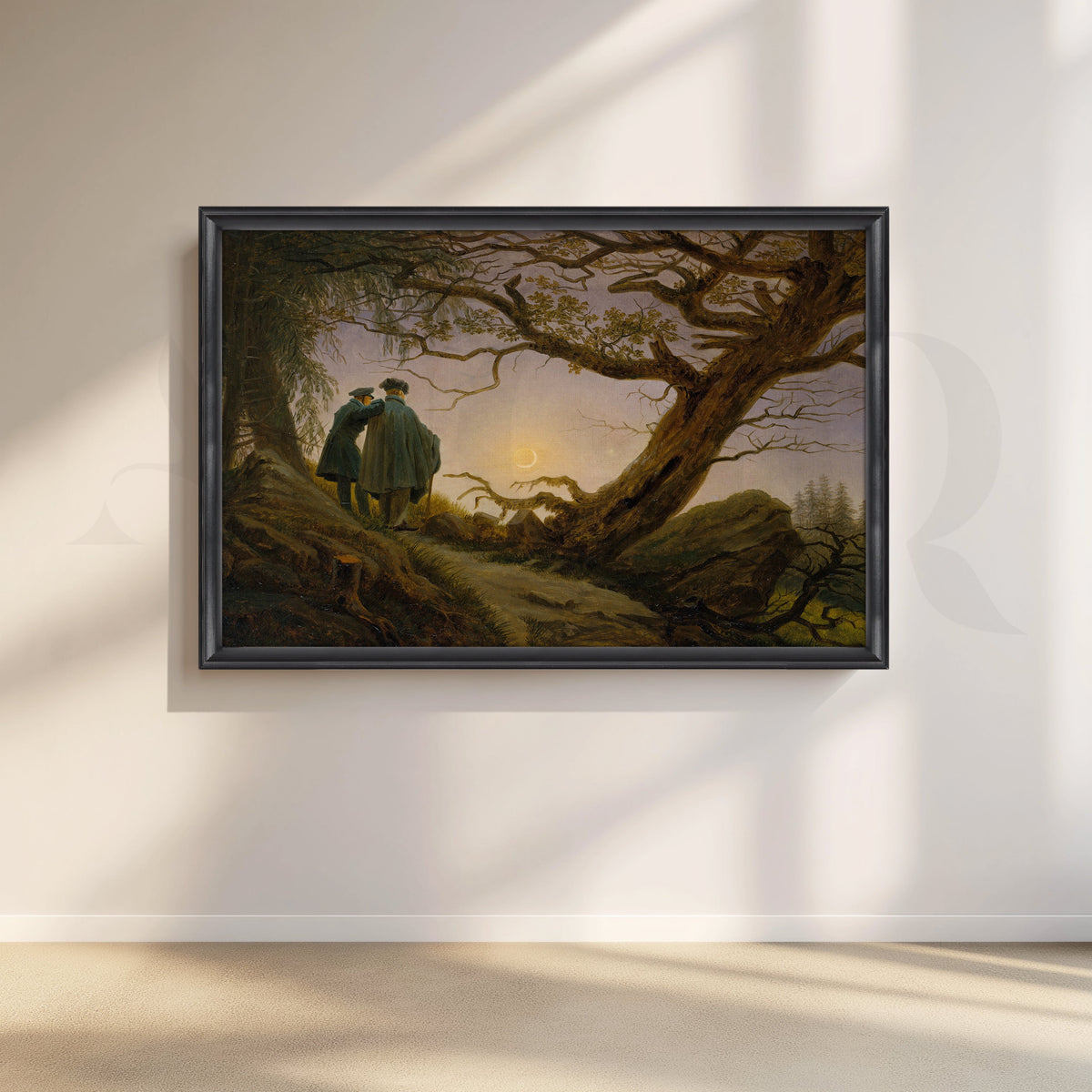 Moonlit Contemplation Canvas Artwork – Asha Art Studio – Image 3