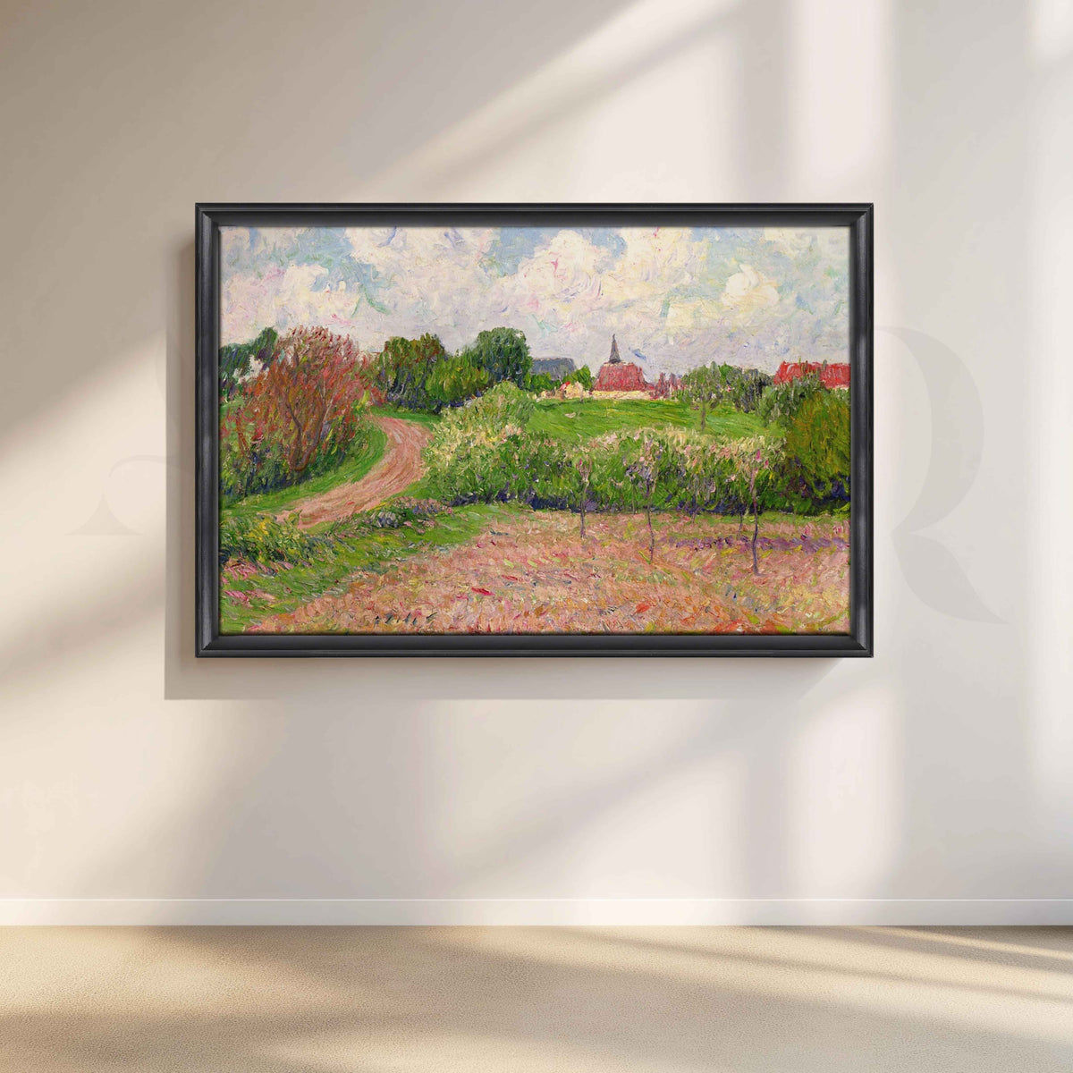 Blooming Countryside Landscape Canvas Artwork – Asha Art Studio – Image 3