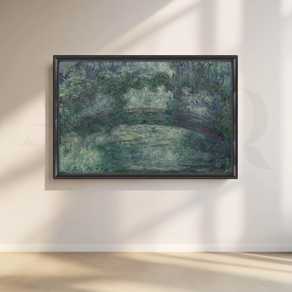 Water Garden Bridge Canvas Artwork – Asha Art Studio – Image 3