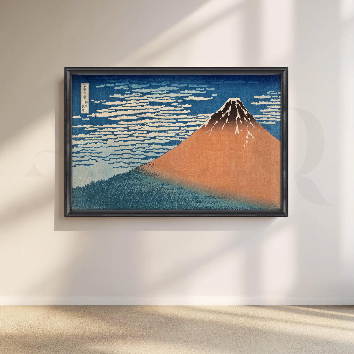 Blue Sky over Red Fuji Canvas Artwork – Asha Art Studio – Image 3