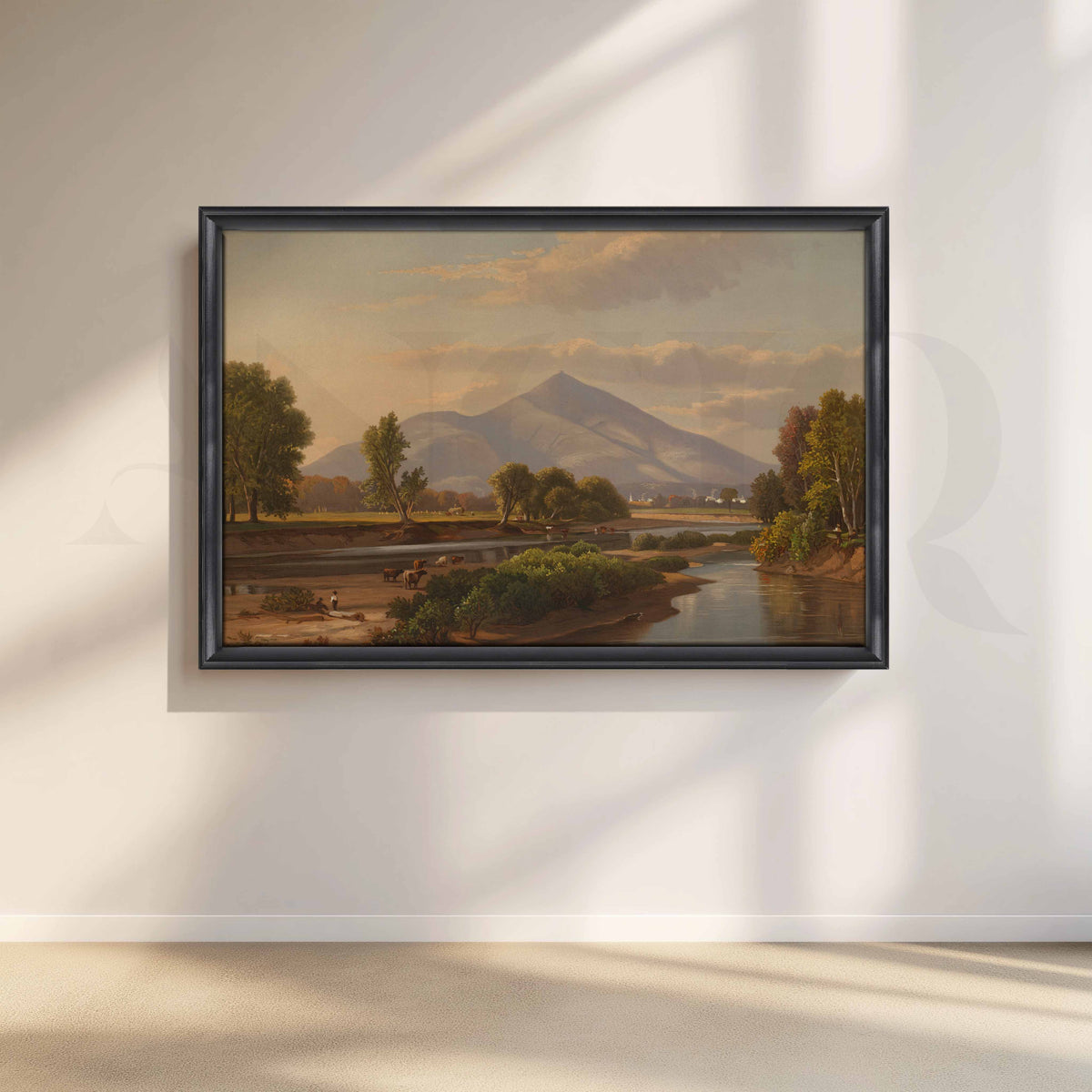 Mountain River Valley Canvas Artwork – Asha Art Studio – Image 3