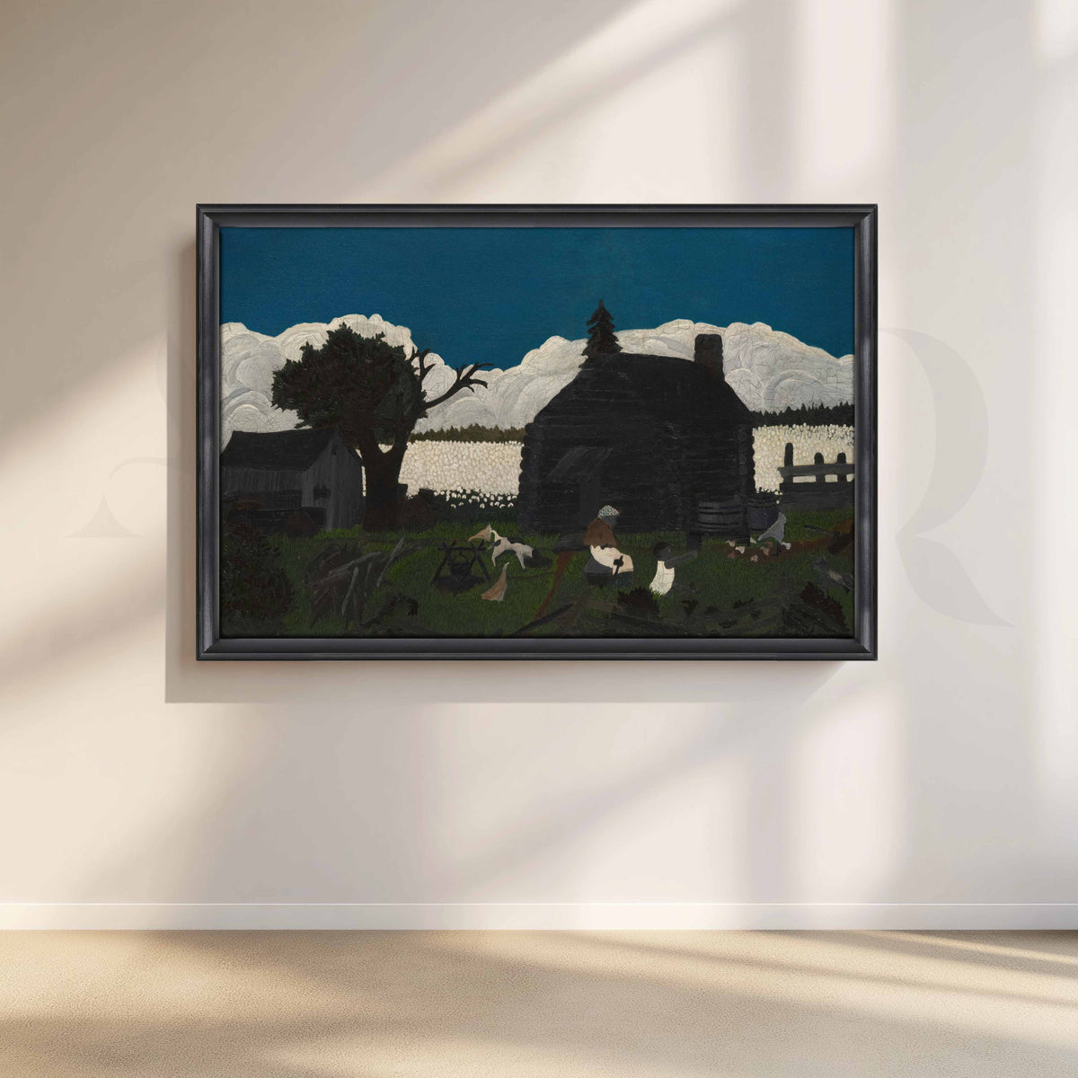 Moody Farmhouse Landscape Canvas Artwork – Asha Art Studio – Image 3