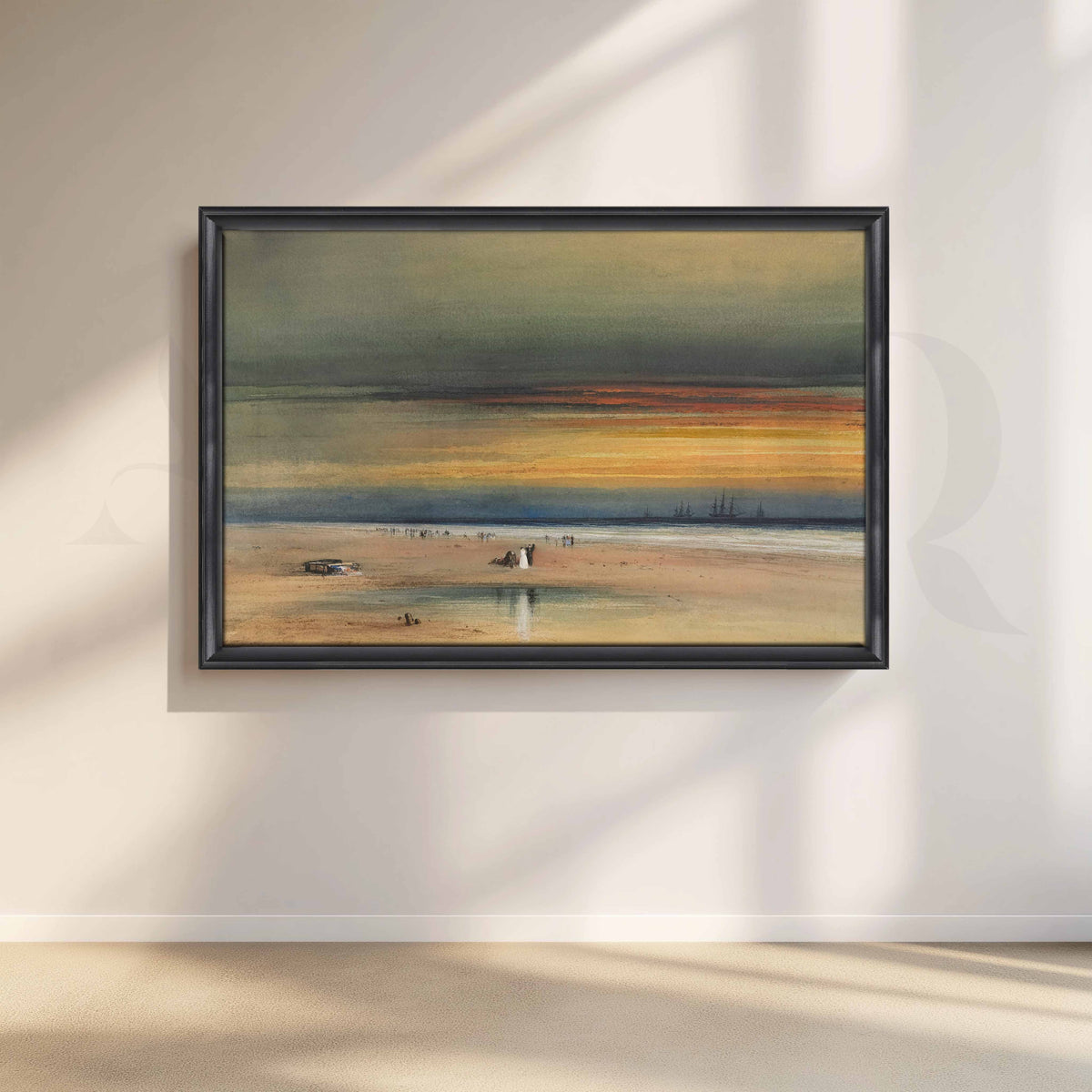 Muted Coastal Sunset Canvas Artwork – Asha Art Studio – Image 3