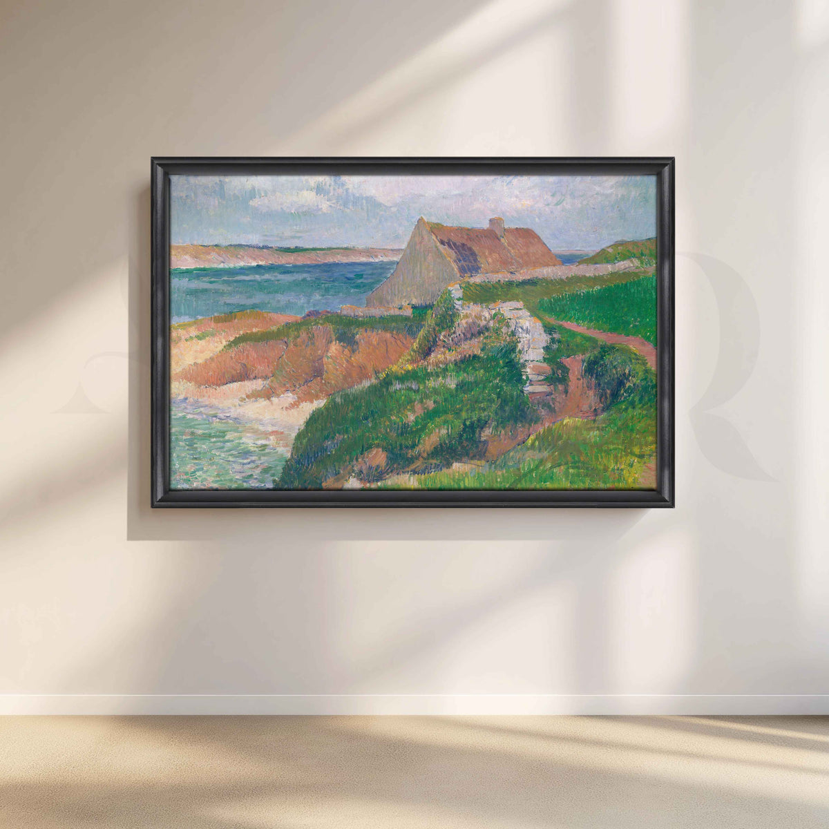 Henri Moret Coastal Cottage Canvas Artwork – Asha Art Studio – Image 3