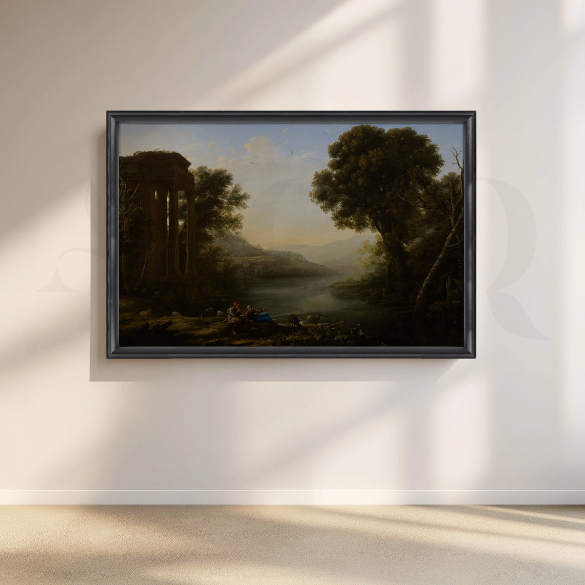 Arcadian River Ruins Canvas Artwork – Asha Art Studio – Image 3