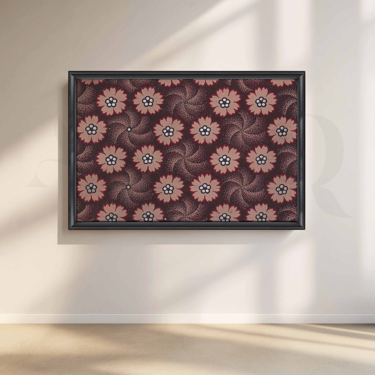 Vintage Floral Pattern Canvas Artwork – Asha Art Studio – Image 3