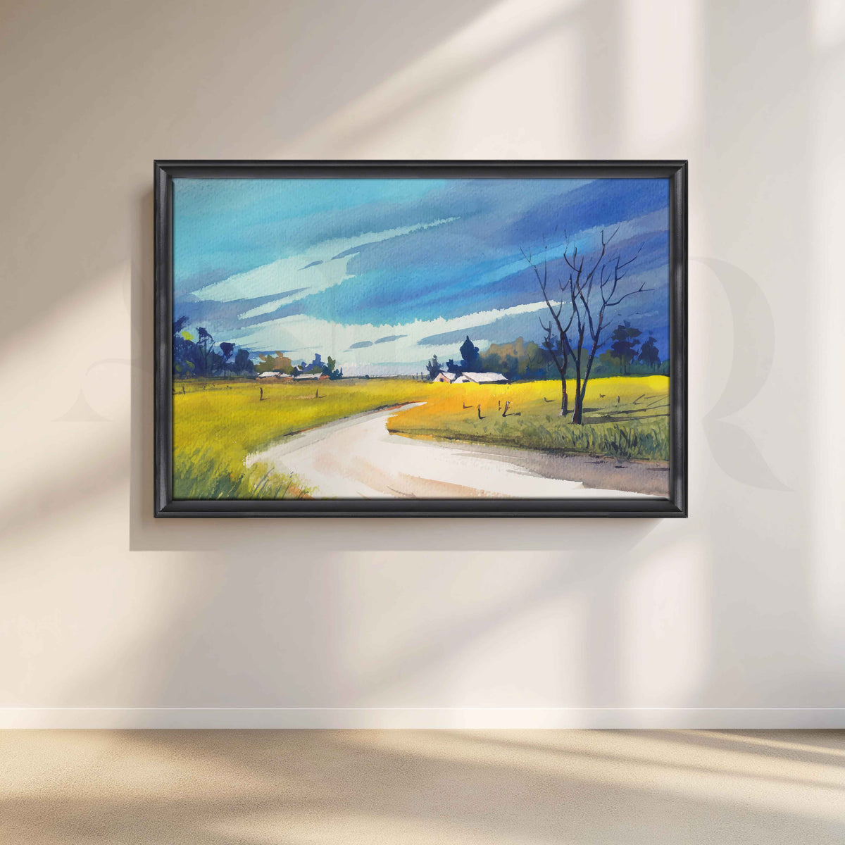Countryside Road Landscape Canvas Artwork – Asha Art Studio – Image 3