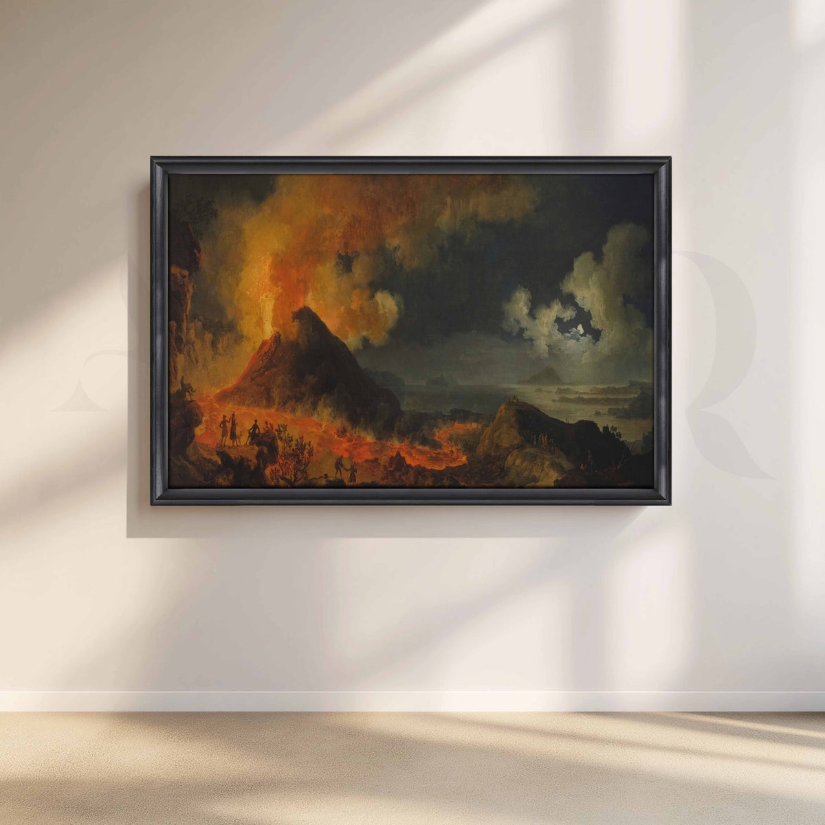 Dramatic Volcano Landscape Canvas Artwork – Asha Art Studio – Image 3