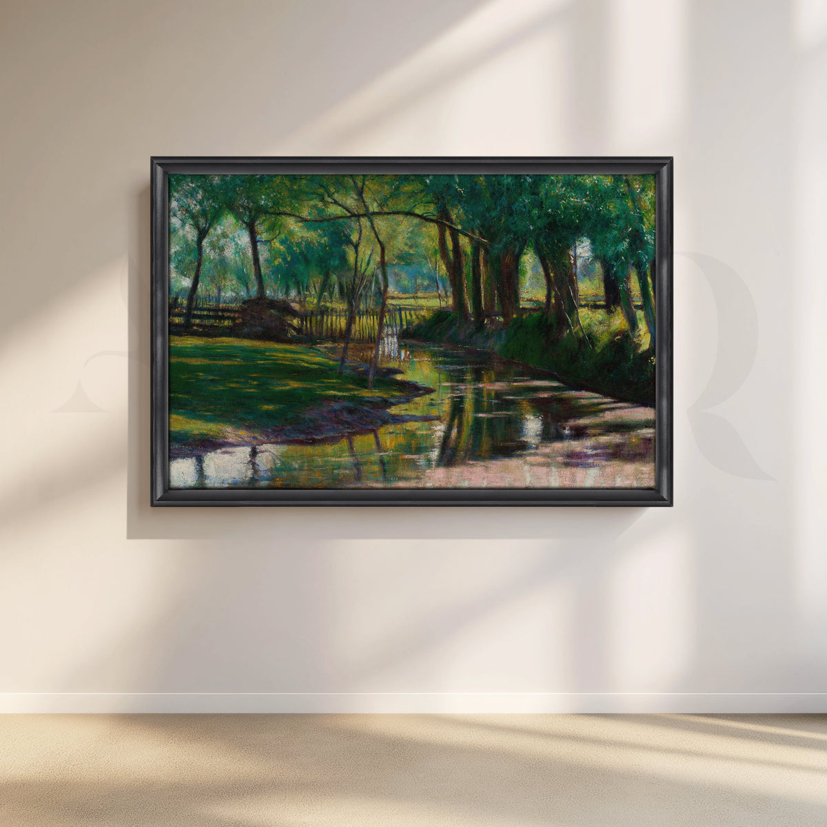Sunlit River Reflection Artwork – Asha Art Studio – Image 3