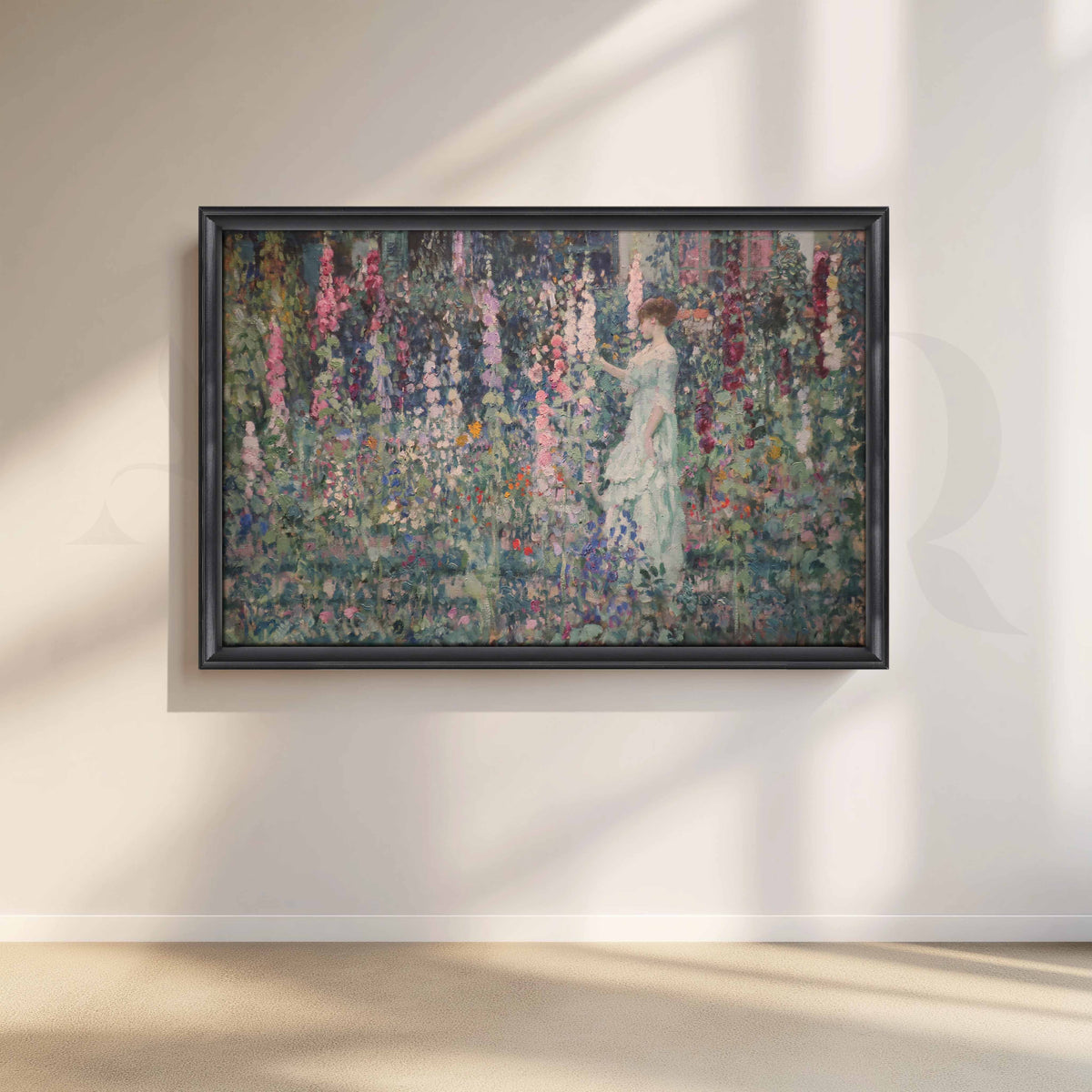 Impressionist Garden Woman Canvas Artwork – Asha Art Studio – Image 3