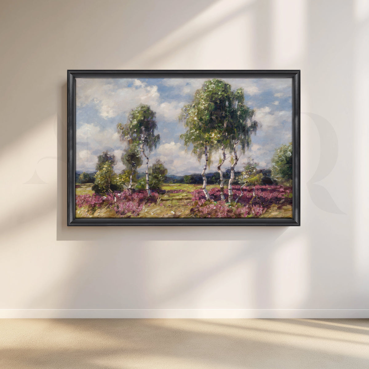 Misty Birch Meadow Canvas Artwork – Asha Art Studio – Image 3