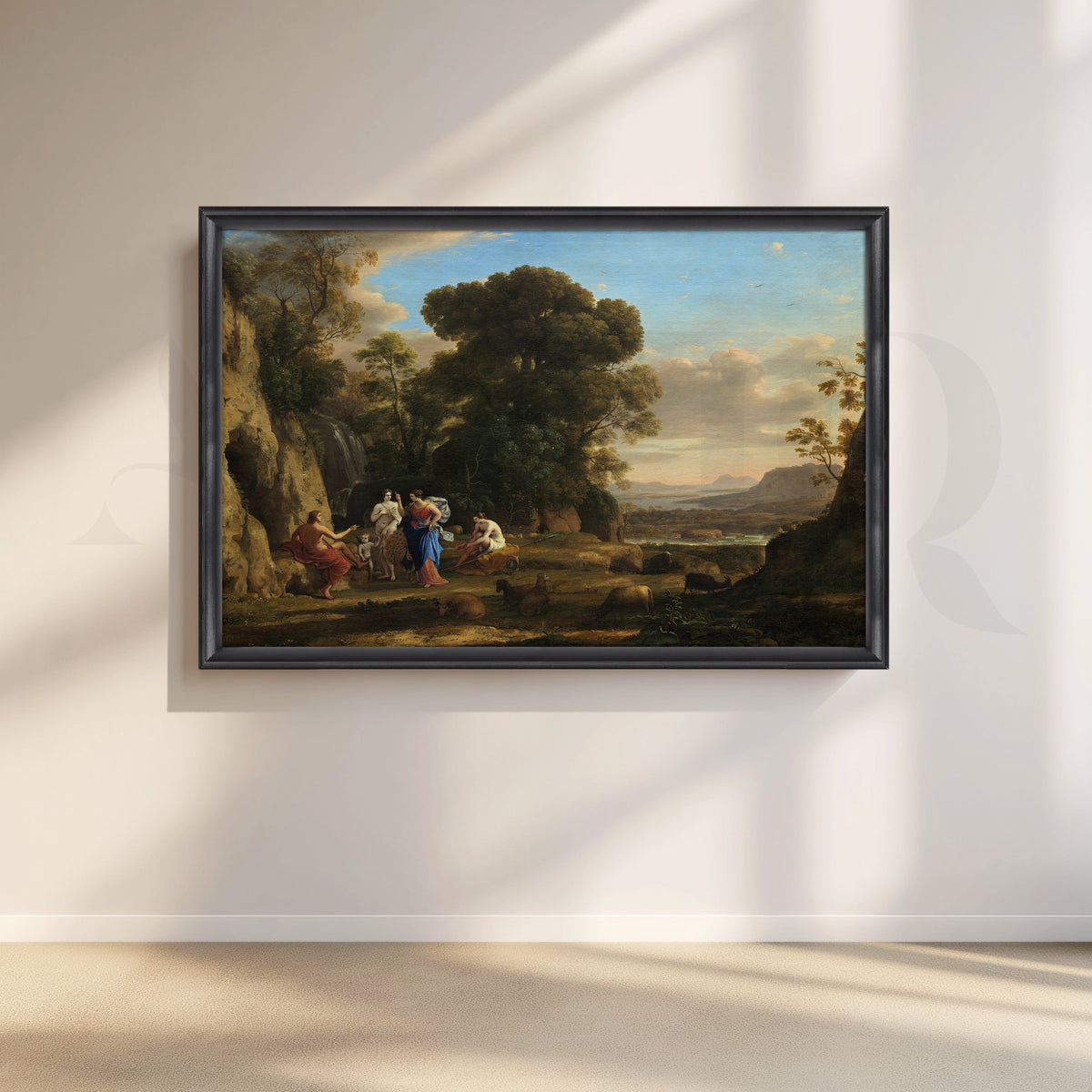Pastoral Dance by the Falls Canvas Artwork – Asha Art Studio – Image 3