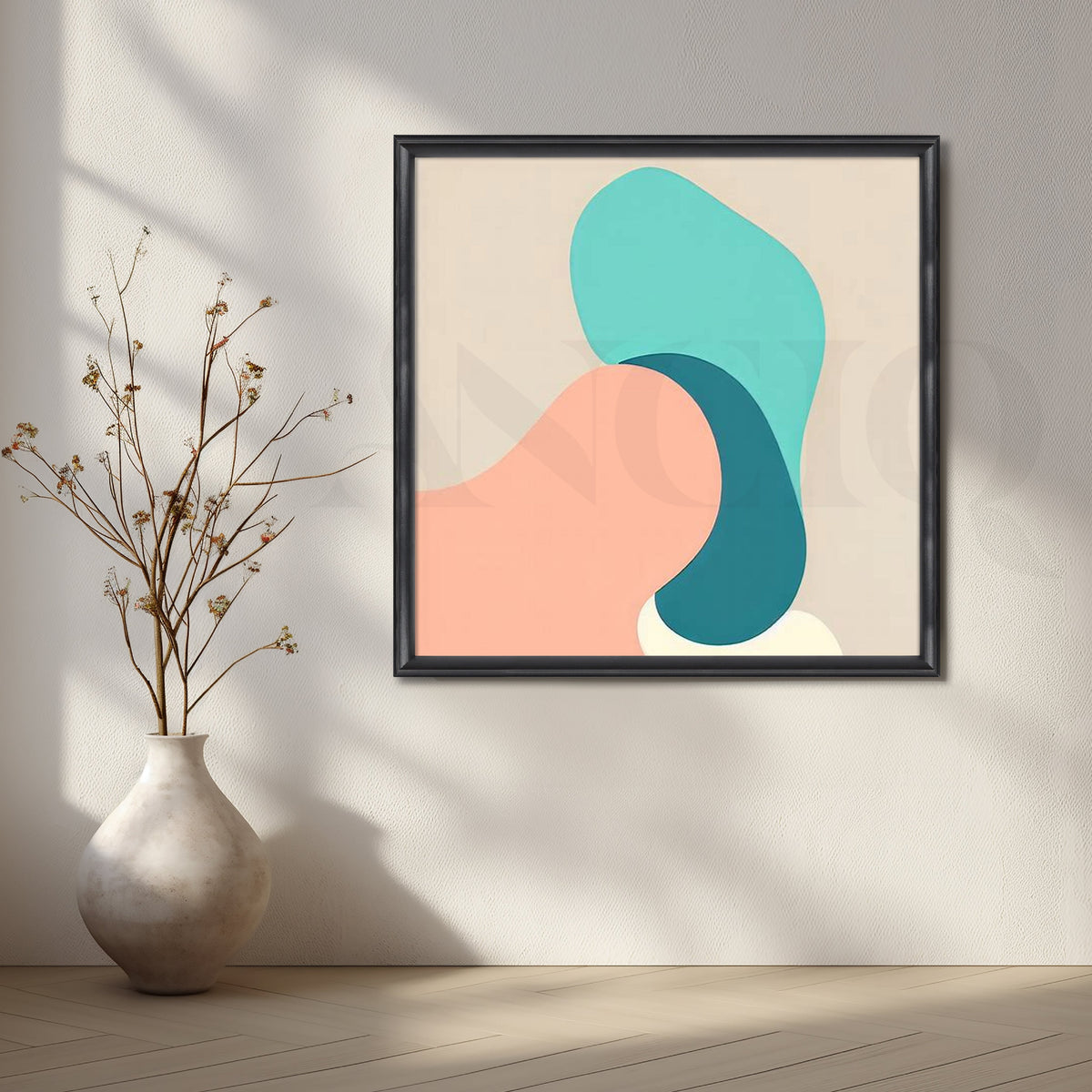 Abstract Shapes in Pastel Harmony – Asha Art Studio – Image 3