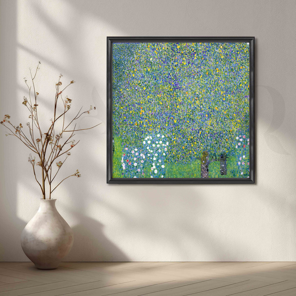 Gustav Klimt Green Garden Floral Canvas Artwork – Asha Art Studio – Image 3